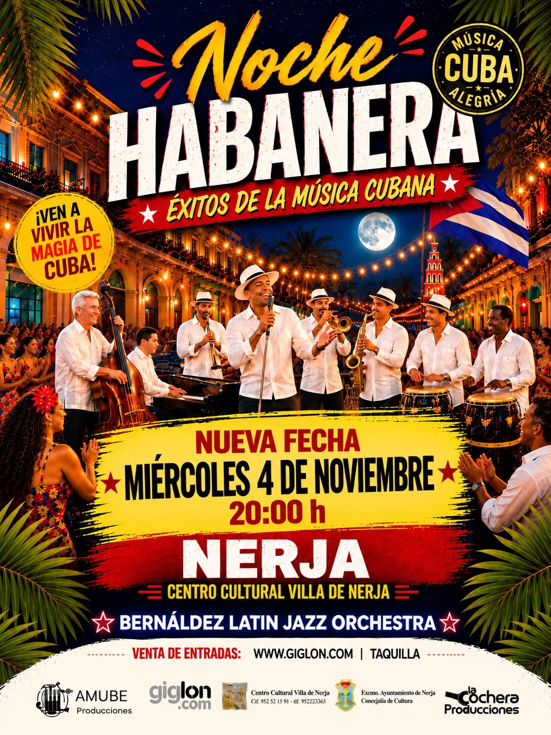 Bernáldez Latin Jazz Orchestra en Centro Cultural Villa de Nerja, Nerja