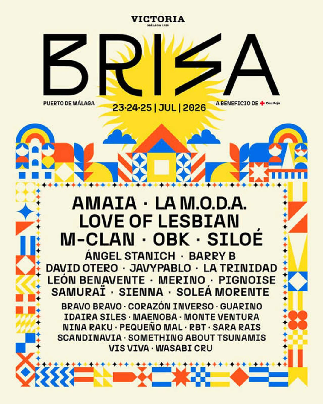Brisa Festival 2026 pone a la venta sus últimos abonos: Amaia, Love of Lesbian y OBK en el Puerto de Málaga