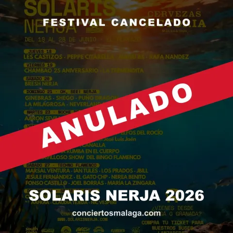 El festival Solaris Nerja 2026 queda cancelado
