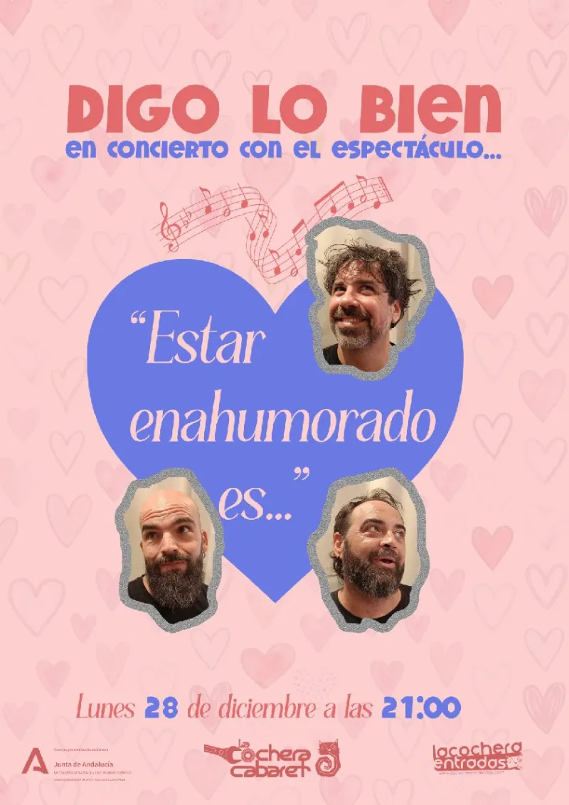 Cartel del concierto de Digo lo Bien en La Cochera Cabaret, Málaga — lunes, 28 de diciembre de 2026