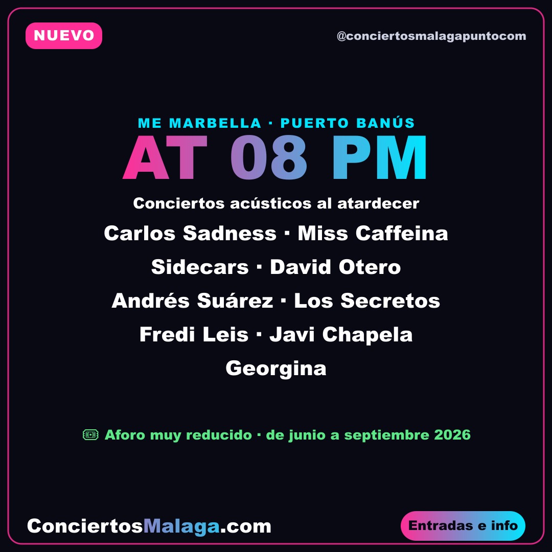 Cartel del concierto de Fredi Leis en ME Marbella, Marbella — miércoles, 29 de julio de 2026
